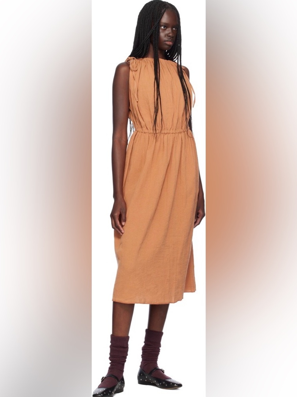 Baserange Midi dress Diph in Orange / Small (LIKE NEW)